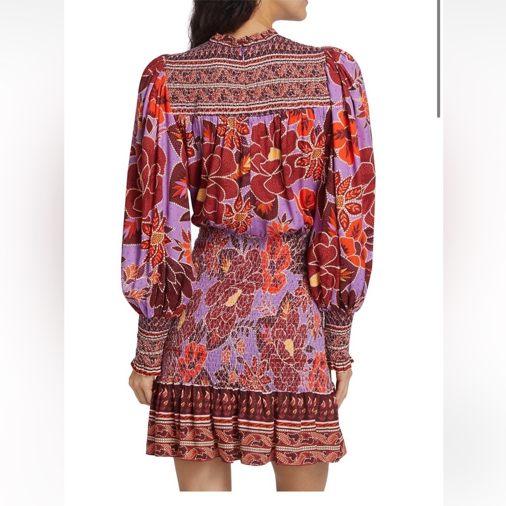 š„ FARM RIO Sweet Floral Long Sleeve Minidress - Picture 17 of 17
